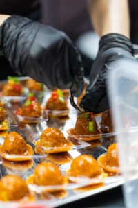 Neapolitan Meatballs served for walk around canape catering