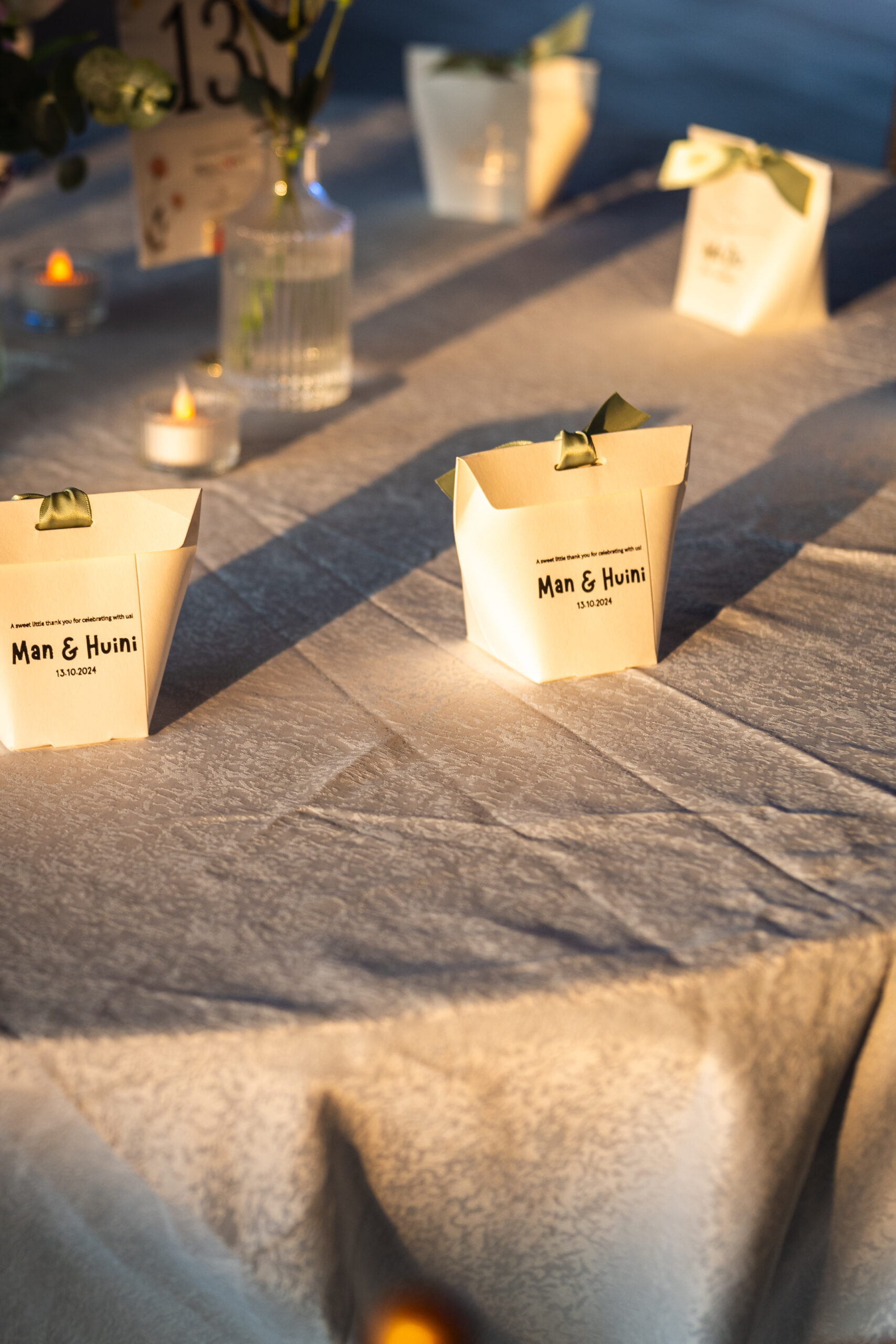 wedding door gifts setup on table by idocatering
